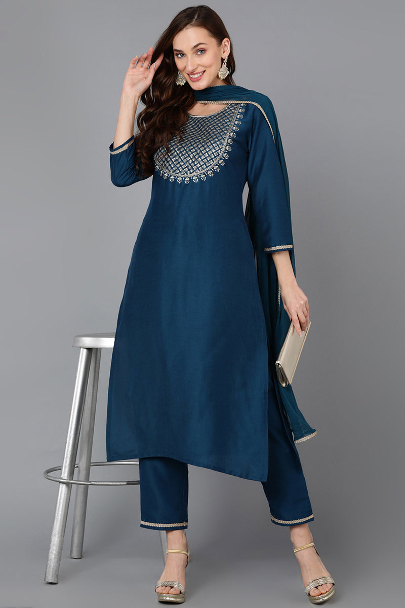Buy Ira Soleil Blue Net Boat Neck Kurti for Womens at Amazon.in